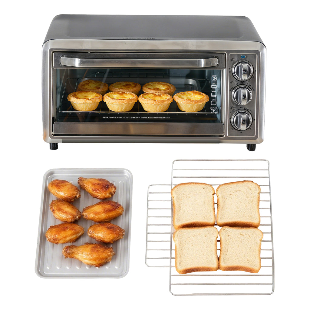 Desktop Oven, Capacity 19 Liters, Power 1300 Watts, Equipped With A Frying Basket, Support Plate And Stand, Can Be Heated Up To 400degree-F At Its Maximum.