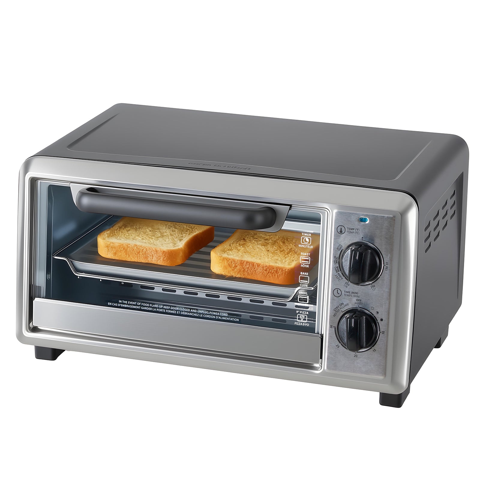 Desktop Oven, Capacity 19 Liters, Power 1300 Watts, Equipped With A Frying Basket, Support Plate And Stand, Can Be Heated Up To 400degree-F At Its Maximum.