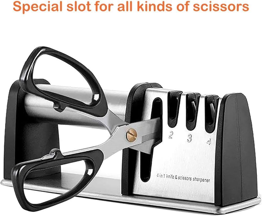 1pcs 4-in-1 Kitchen Blade And Scissor Sharpening Tool